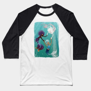 Three Mermaids Baseball T-Shirt